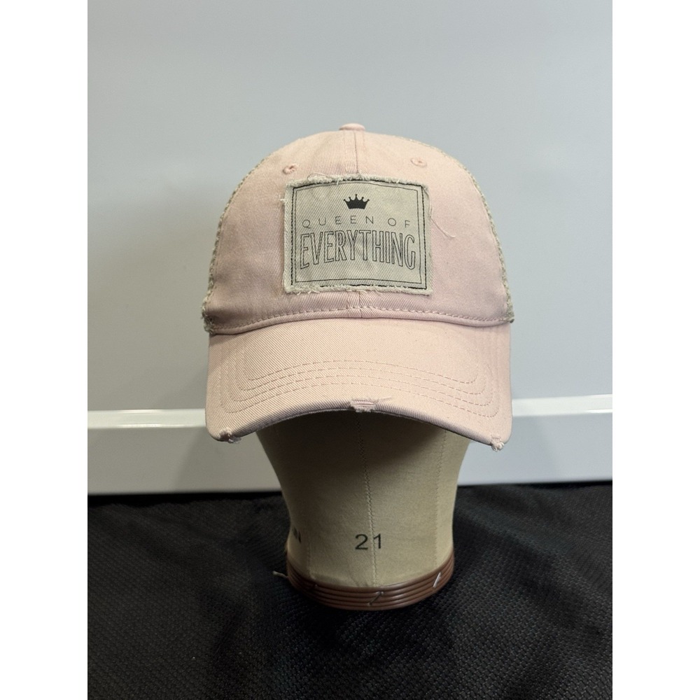Karma Queen Of Everything Trucker Hat‎ Beige/Light Pink One Size Fits Most